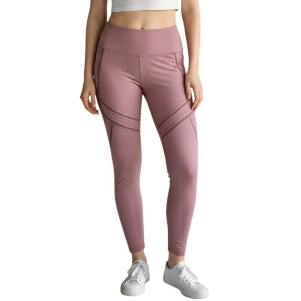Victoria's Secret Sport Women's Active Leggings w/Pockets Trims Size S Mauve